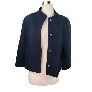 ISAAC MIZRAHI for‎ Target Womens 14 Blue Woven Lined Blazer Jacket